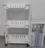 3-Layer Multi-Functional Storage Trolley with Wheels