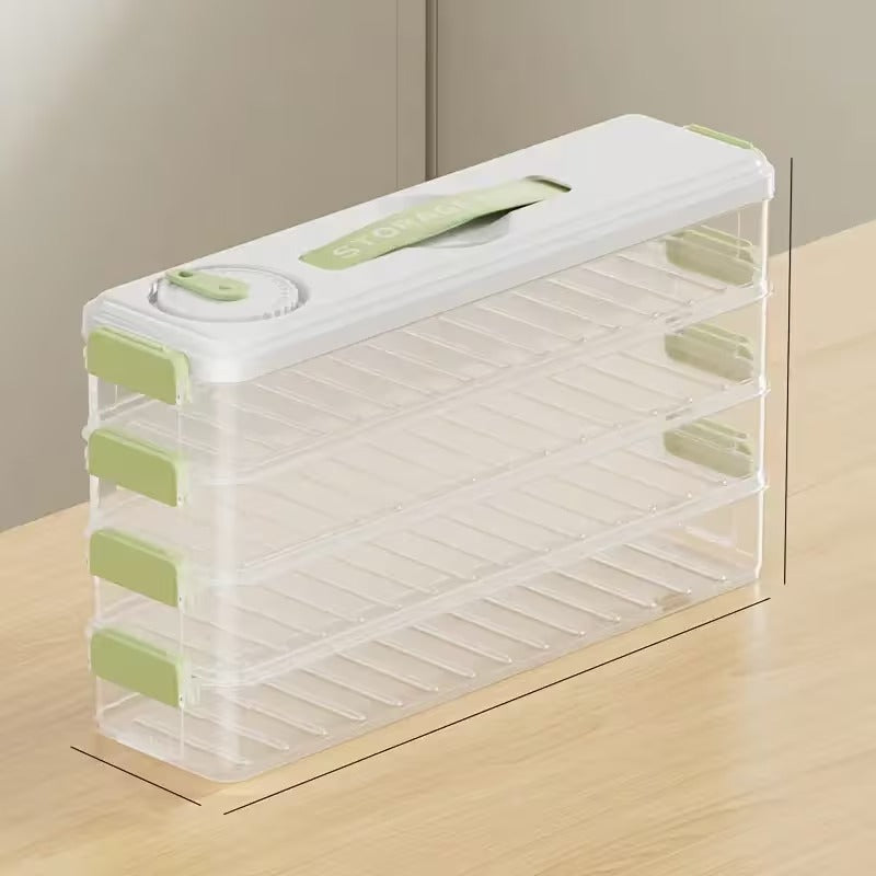 Multi-Layer Refrigerator Storage Box for Dumplings & Food Organization