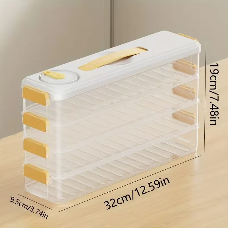 Multi-Layer Refrigerator Storage Box for Dumplings & Food Organization