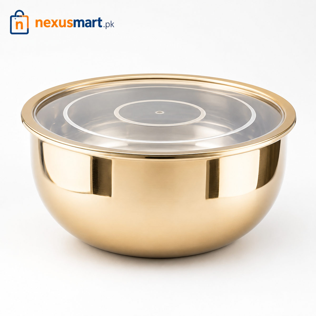 Multipurpose Stainless Steel Mixing Bowl with Transparent Lid