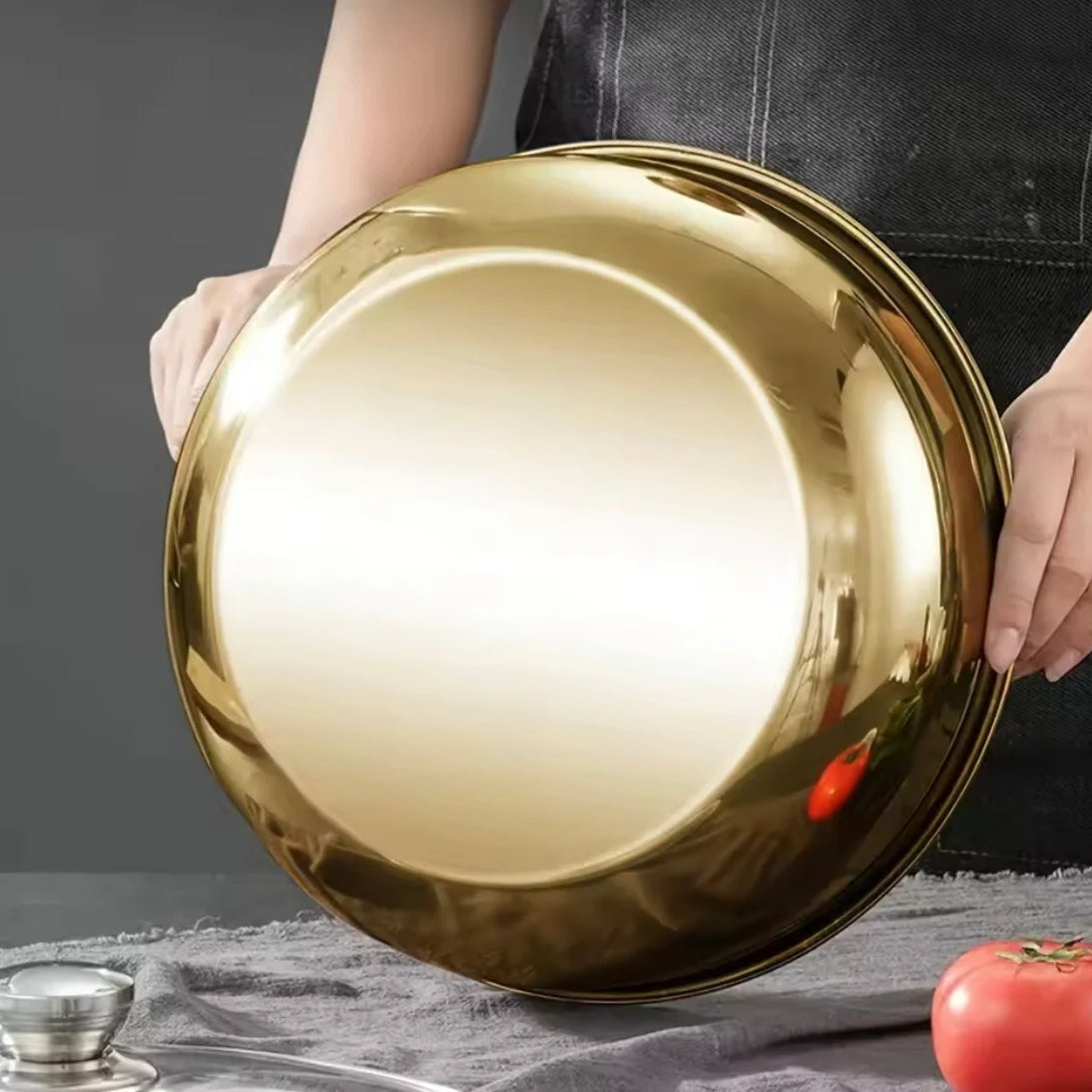 Multipurpose Stainless Steel Mixing Bowl with Transparent Lid