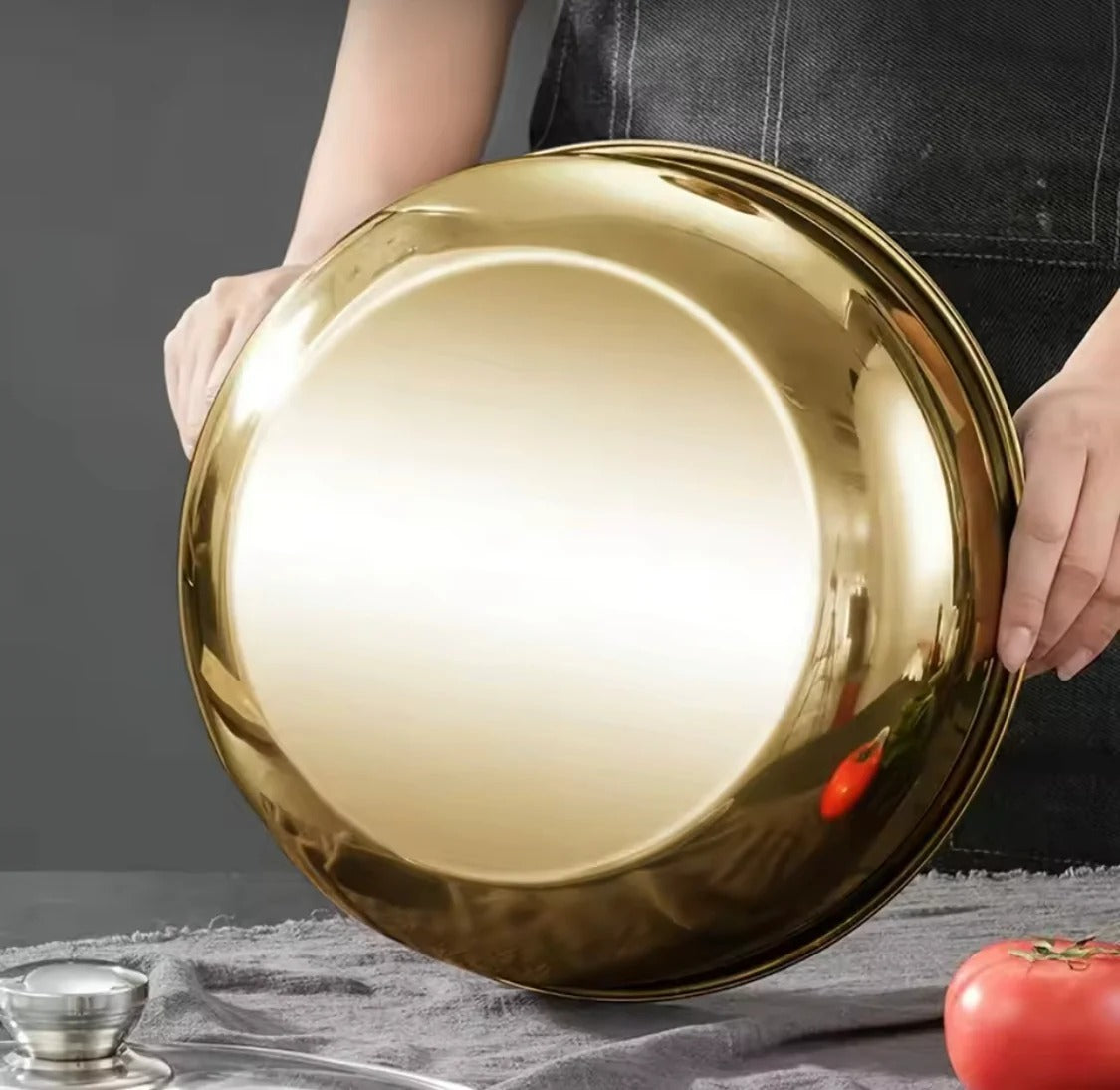 Multipurpose Stainless Steel Mixing Bowl with Transparent Lid