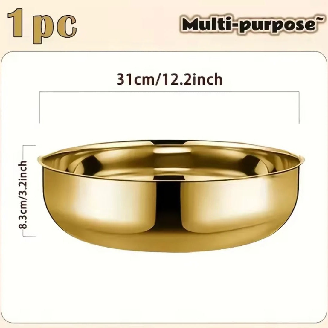 Multipurpose Stainless Steel Mixing Bowl with Transparent Lid