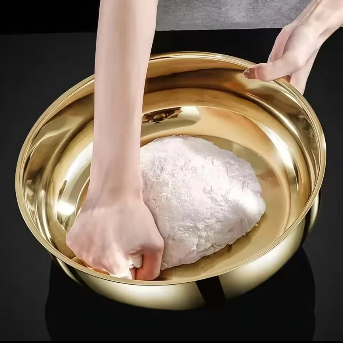 Multipurpose Stainless Steel Mixing Bowl with Transparent Lid