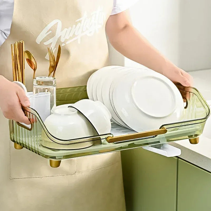 Multifunctional Dish Drainer with Utensil Holder view 4 - Nexusmart Pakistan