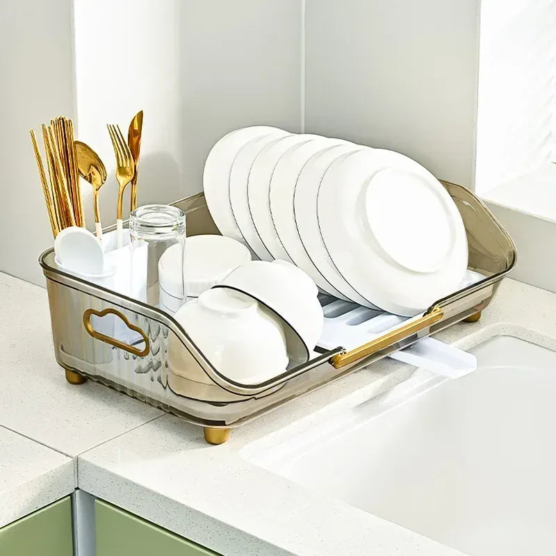 Multifunctional Dish Drainer with Utensil Holder view 3 - Nexusmart Pakistan