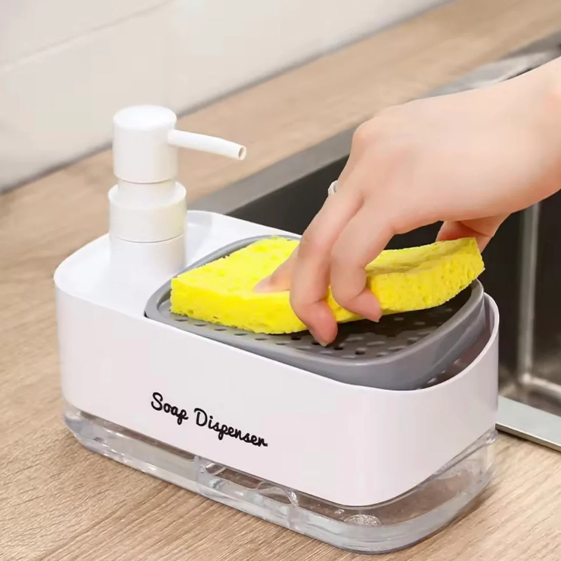 2-in-1 Dish Soap Pump Dispenser with Sponge Holder view 5 - Nexusmart Pakistan