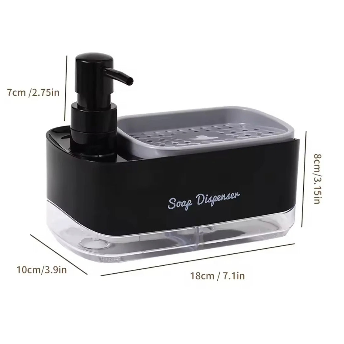 2-in-1 Dish Soap Pump Dispenser with Sponge Holder view 6 - Nexusmart Pakistan
