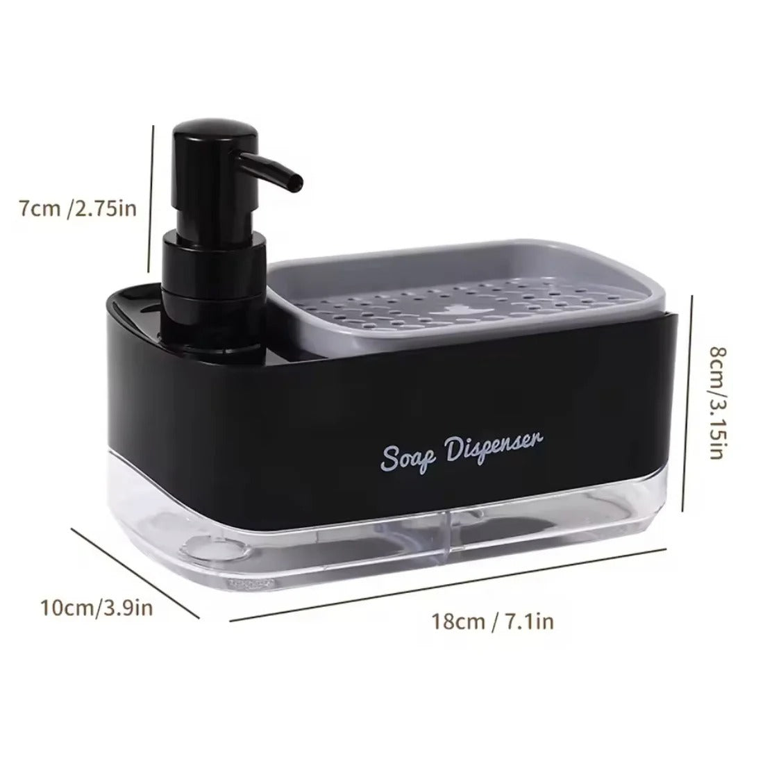 2-in-1 Dish Soap Pump Dispenser with Sponge Holder view 6 - Nexusmart Pakistan