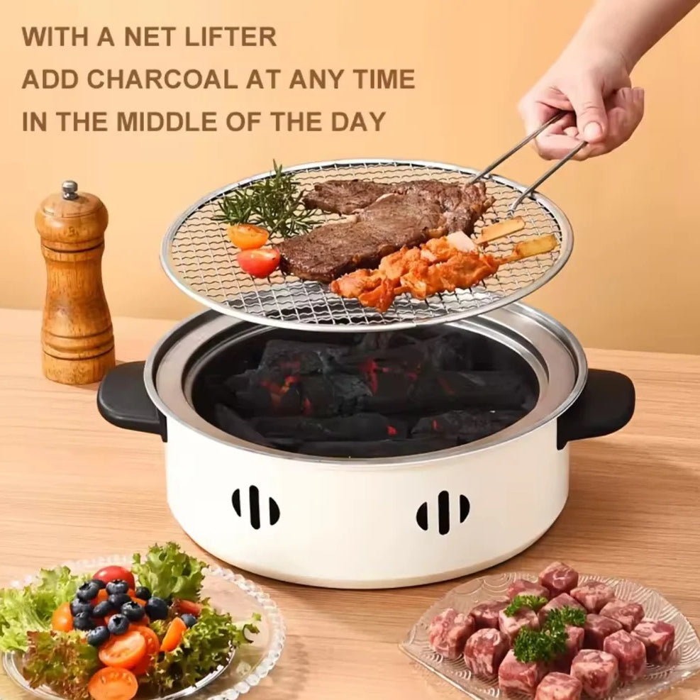 Portable Korean Charcoal Bbq Grill Stove Kitchen & Cooking product image - Nexusmart Pakistan