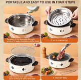 Portable Korean Charcoal Bbq Grill Stove Kitchen & Cooking view 2 - Nexusmart Pakistan