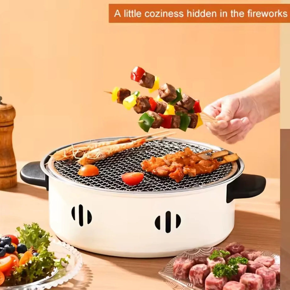 Portable Korean Charcoal Bbq Grill Stove Kitchen & Cooking view 3 - Nexusmart Pakistan
