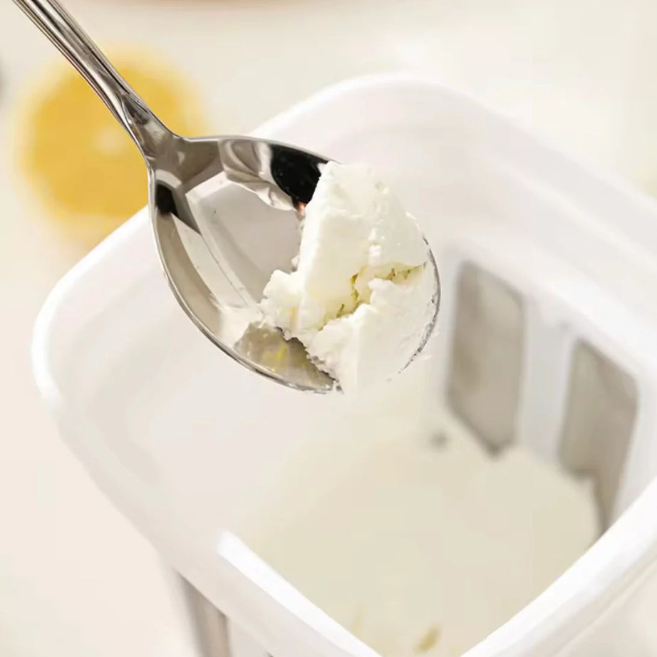 Portable Greek Yogurt Strainer Cup with Fine Mesh Separator & Lid