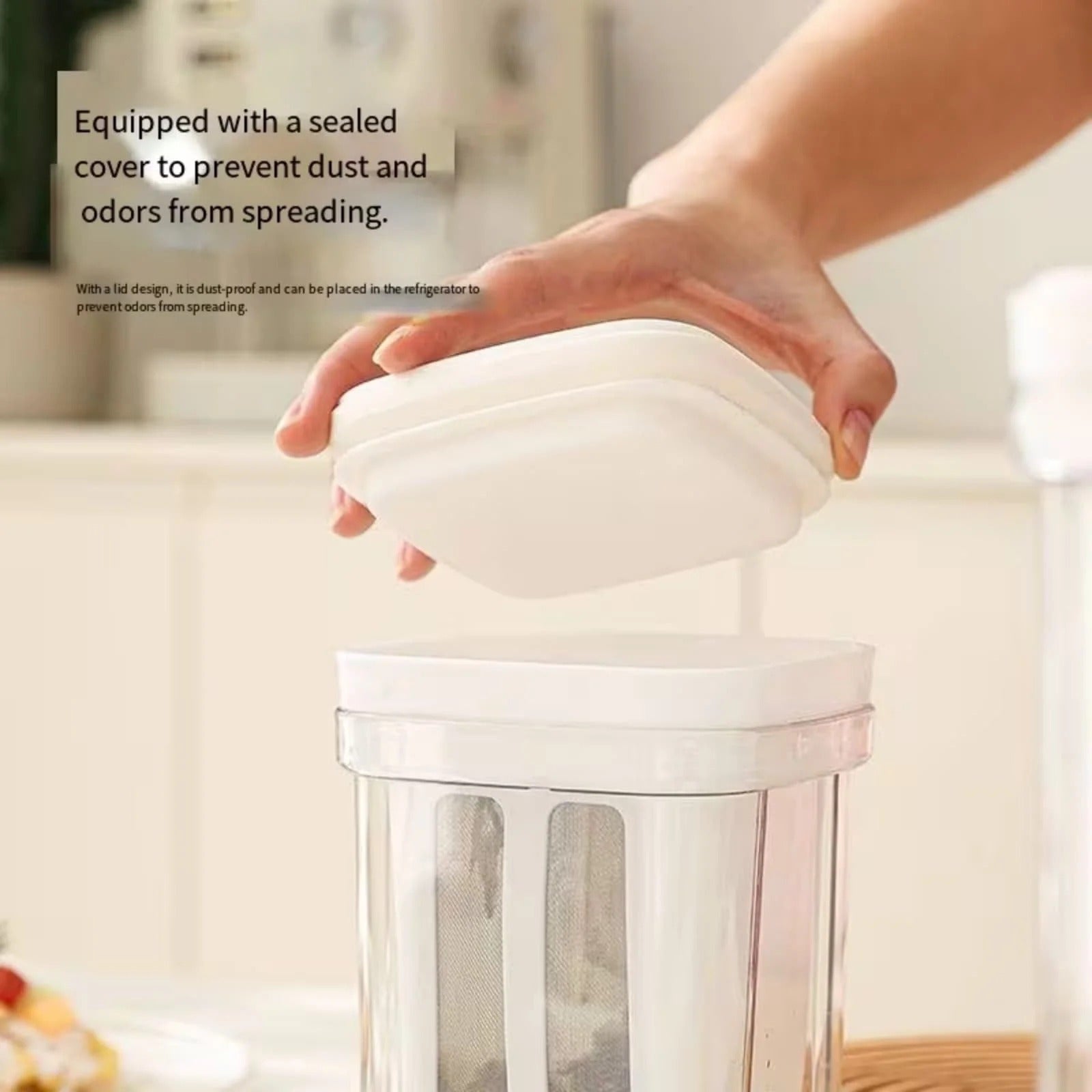 Portable Greek Yogurt Strainer Cup with Fine Mesh Separator & Lid
