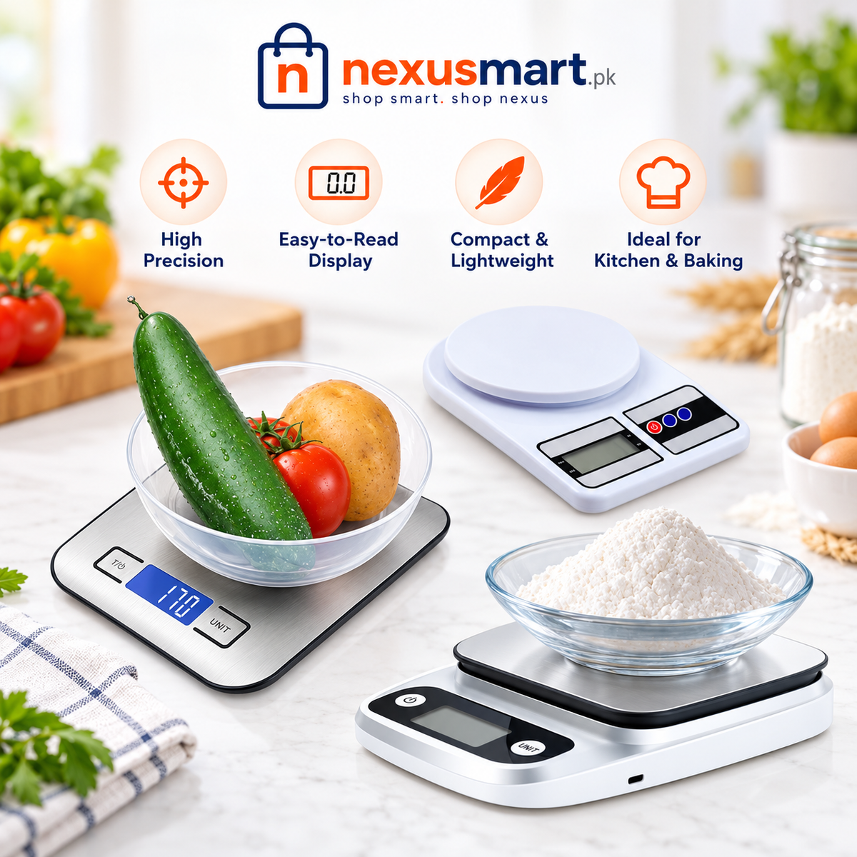 Kitchen Digital Weight Scale – Up to 10KG – Kitchen & Cooking