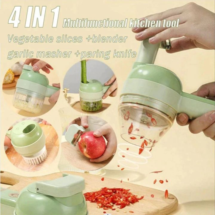 4-in-1 Rechargeable Vegetable Chopper Home & Kitchen Essentials view 2 - Nexusmart Pakistan