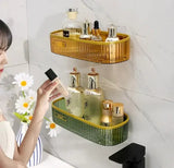 Luxury Acrylic Wall Mounted Bathroom Shelf Organizer | Shampoo & Cosmetic Storage Rack