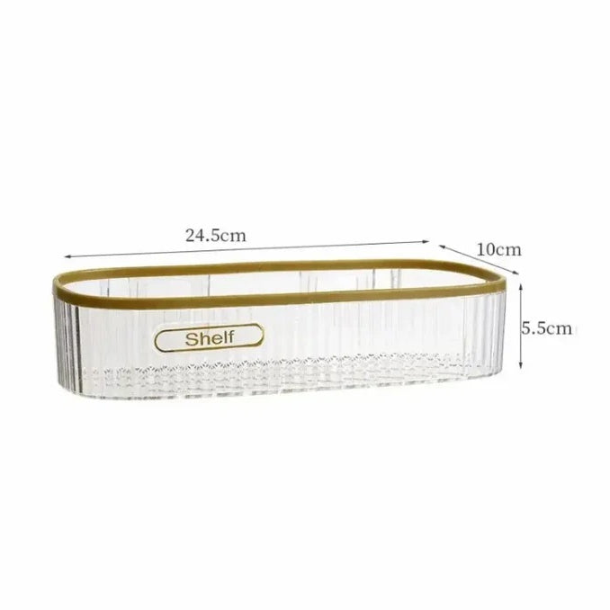 Luxury Acrylic Wall Mounted Bathroom Shelf Organizer | Shampoo & Cosmetic Storage Rack