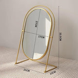 Metal Golden Oval Vanity Mirror Luxury Desk Stand Makeup & Dressing view 5 - Nexusmart Pakistan