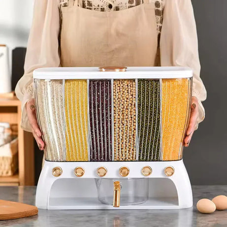 6-Portion Cereal Dispenser – 10KG Dry Food Storage