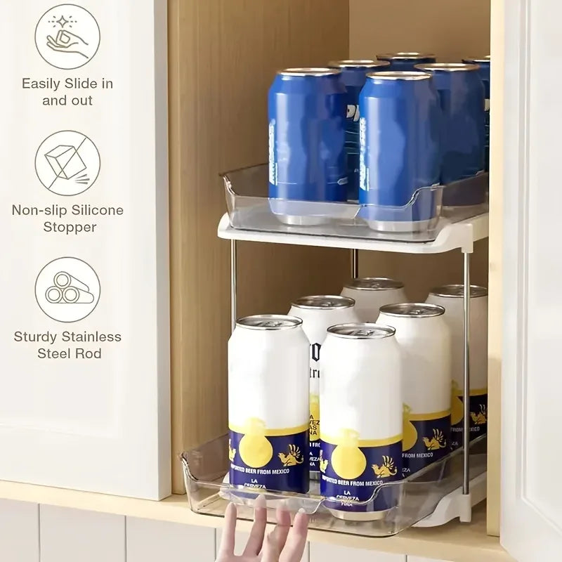 2-Tier Acrylic Under Sink Organizer with Pull-Out Drawers