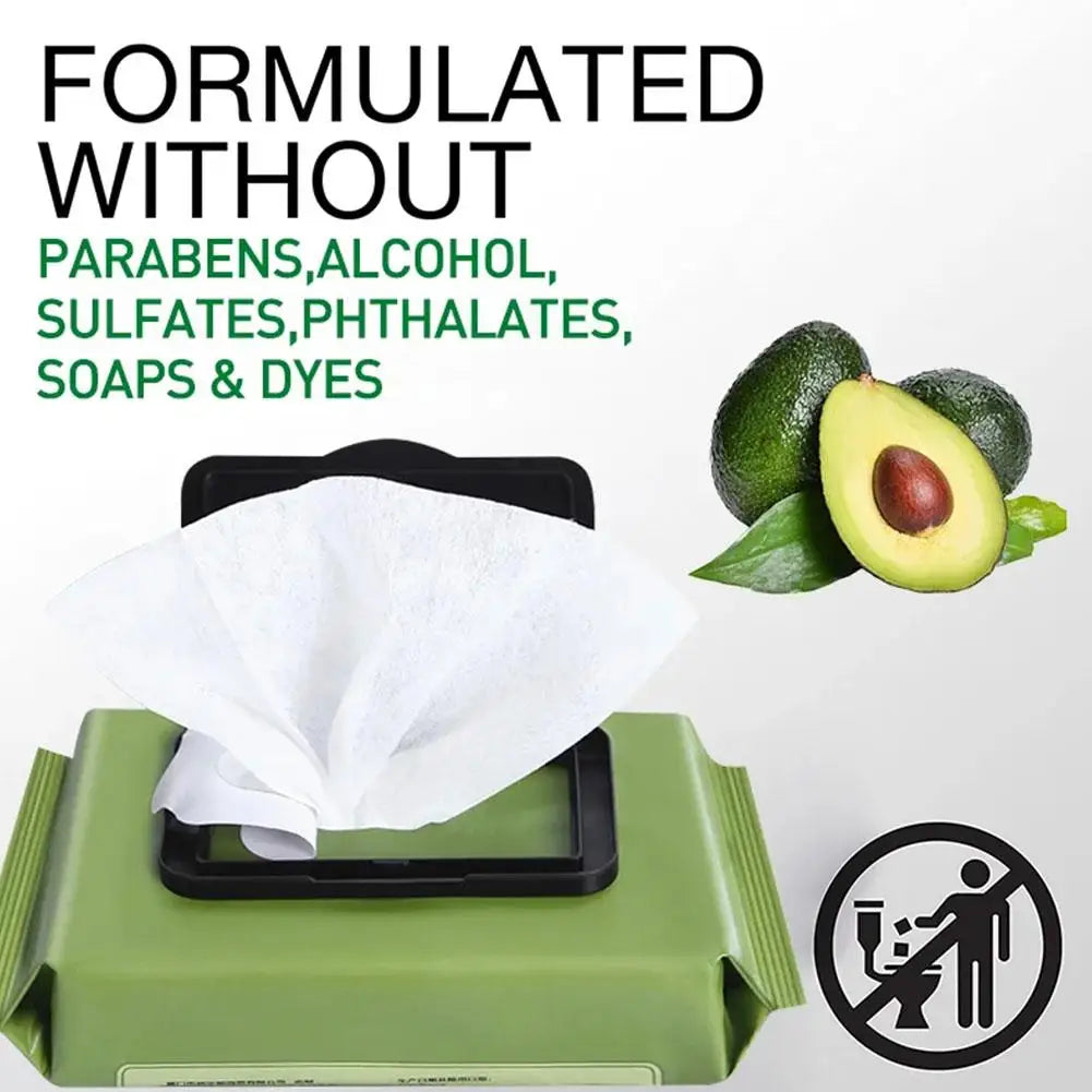 Avocado Makeup Remover Wipes – 80 Pcs Pack