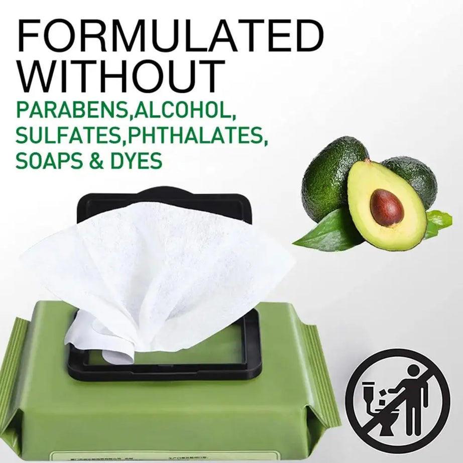 Avocado Makeup Remover Wipes – 80 Pcs Pack