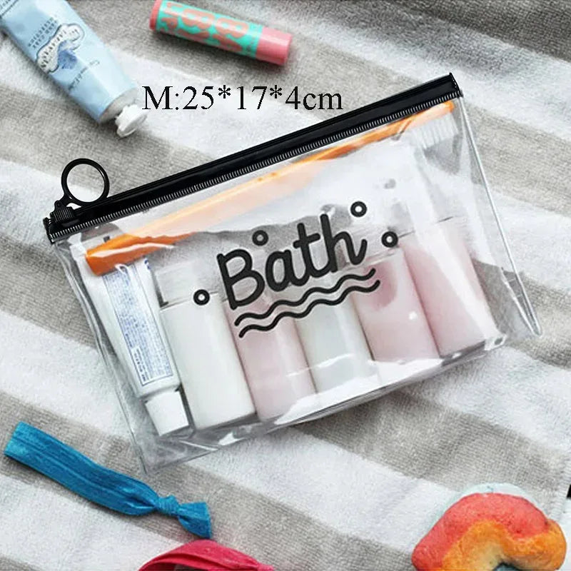 Women’s Transparent Travel Cosmetic Bag – Makeup Organizer