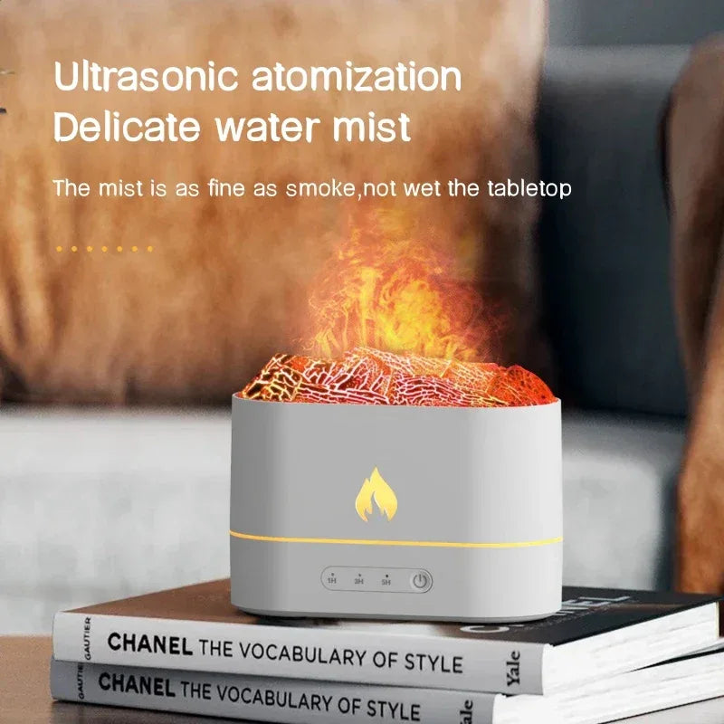 Electric Flame Humidifier – LED Aroma Diffuser