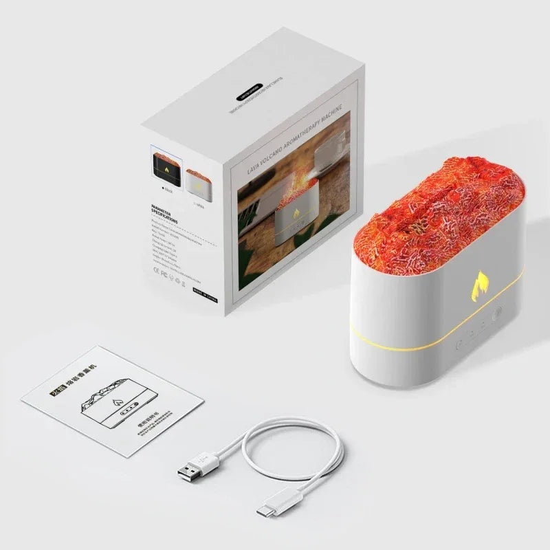 Electric Flame Humidifier – LED Aroma Diffuser