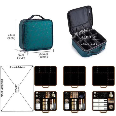 Diamond Cut Cosmetic Bag for Makeup and Essentials