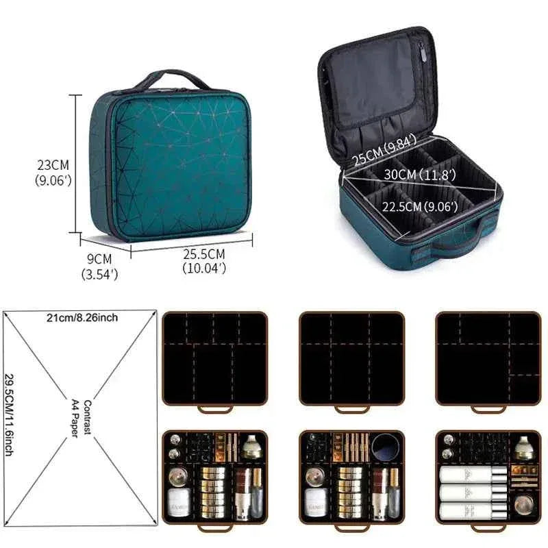Diamond Cut Cosmetic Bag for Makeup and Essentials