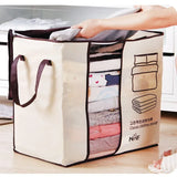 Creative thickened non-woven vertical version of the double ear handheld quilt clothing organization multi-purpose storage bag