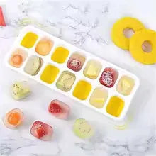 14-Grid Ice Cube Tray with Lid – Easy-Release Freezer Mold