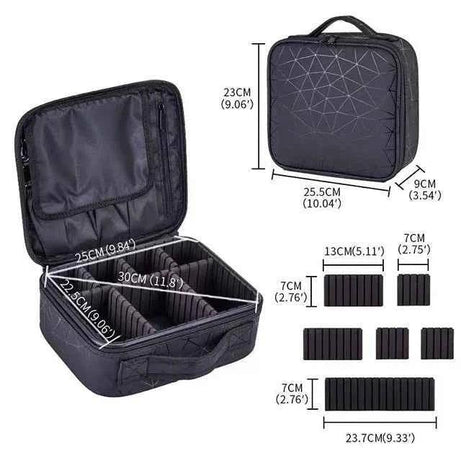 Diamond Cut Cosmetic Bag for Makeup and Essentials
