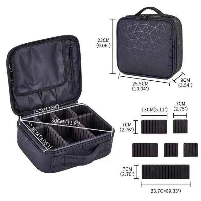 Diamond Cut Cosmetic Bag for Makeup and Essentials