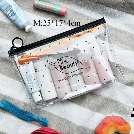 Women’s Transparent Travel Cosmetic Bag – Makeup Organizer