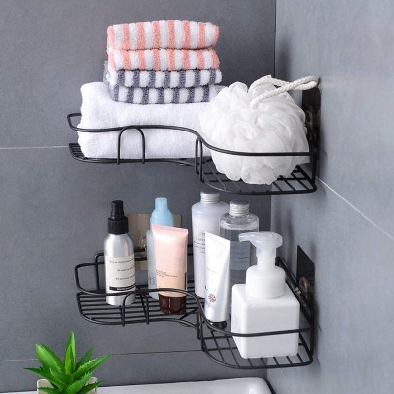 Self-adhesive Bathroom Corner Rack Bathroom & Personal Care view 2 - Nexusmart Pakistan