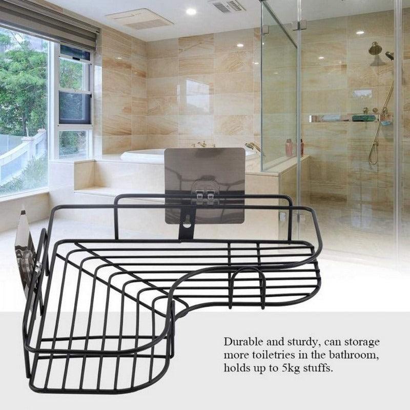 Self-adhesive Bathroom Corner Rack Bathroom & Personal Care view 4 - Nexusmart Pakistan
