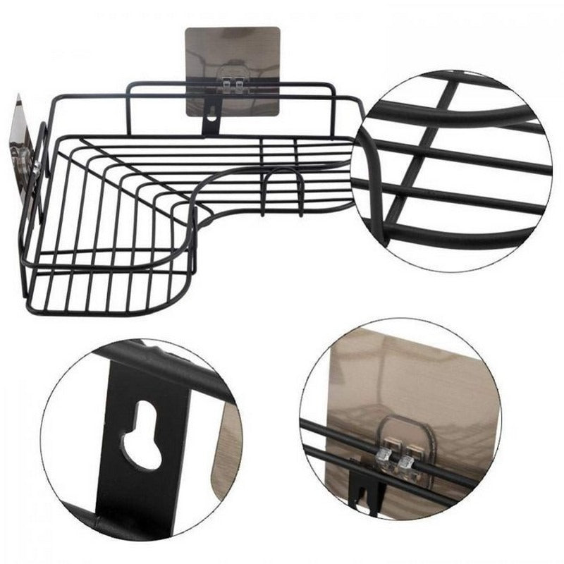 Self-adhesive Bathroom Corner Rack Bathroom & Personal Care view 5 - Nexusmart Pakistan