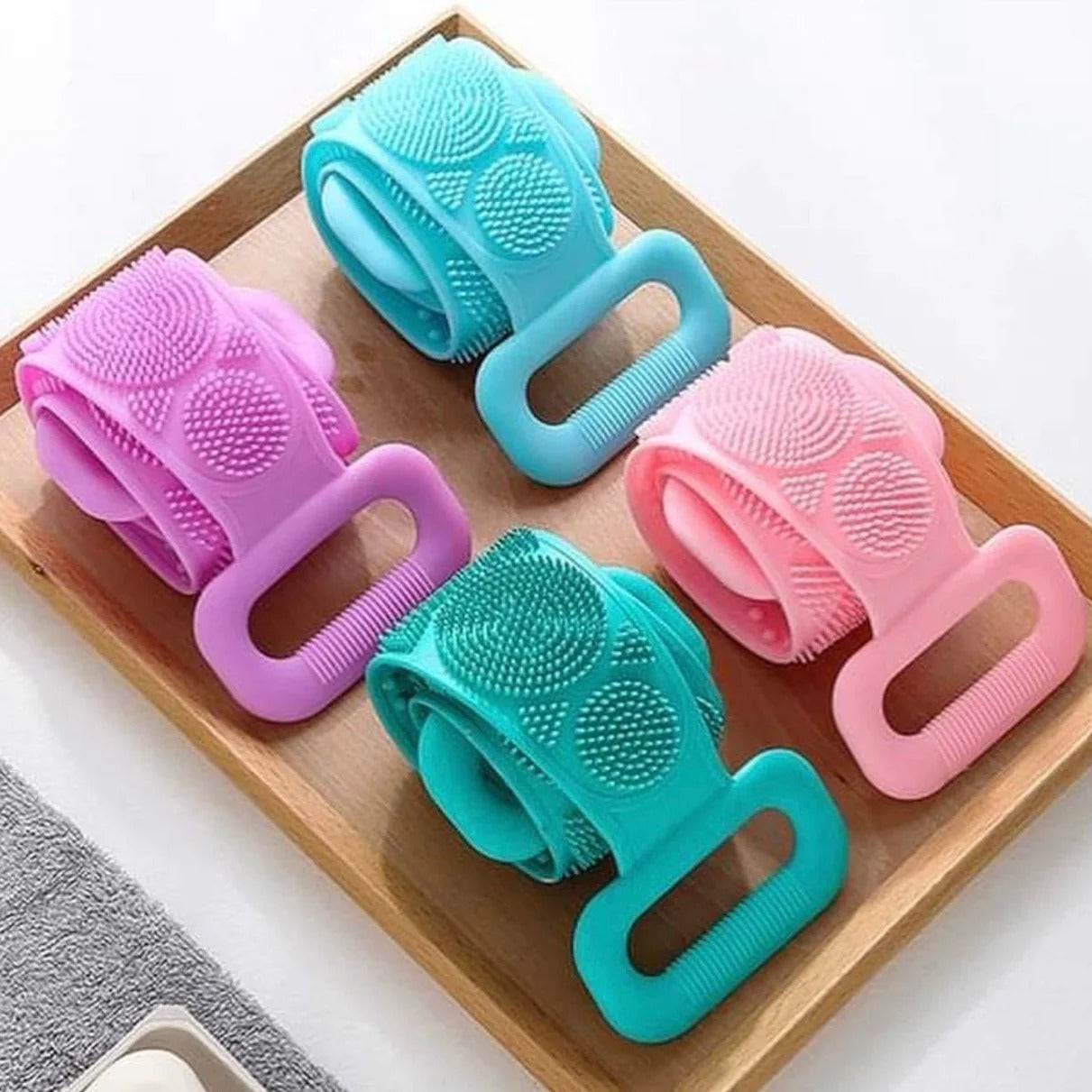 Silicone Shower Scrubber Belt Bathroom & Personal Care view 6 - Nexusmart Pakistan