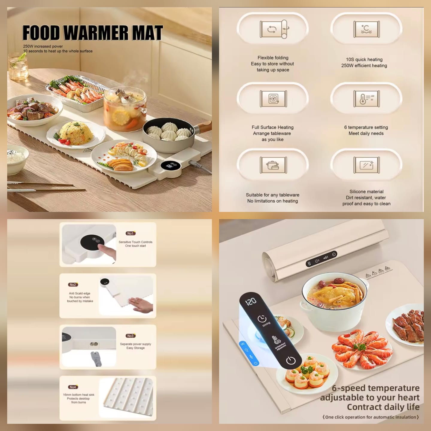 Silicone Electric Food Warmer Matt Kitchen & Dining Essentials view 8 - Nexusmart Pakistan