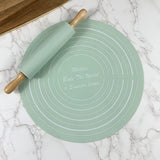 Silicone Dough Mat & Rolling Pin Set – Kitchen & Cooking