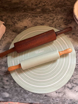 Silicone Dough Mat & Rolling Pin Set – Kitchen & Cooking