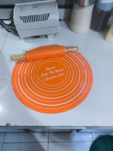 Silicone Dough Mat & Rolling Pin Set – Kitchen & Cooking