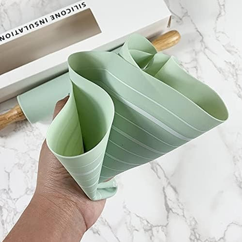 Silicone Dough Mat & Rolling Pin Set – Kitchen & Cooking