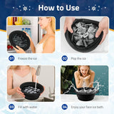 Silicone Facial Ice Bath Bowl with Built-In Ice Tray | Foldable Ice Facial & Cold Therapy Bowl