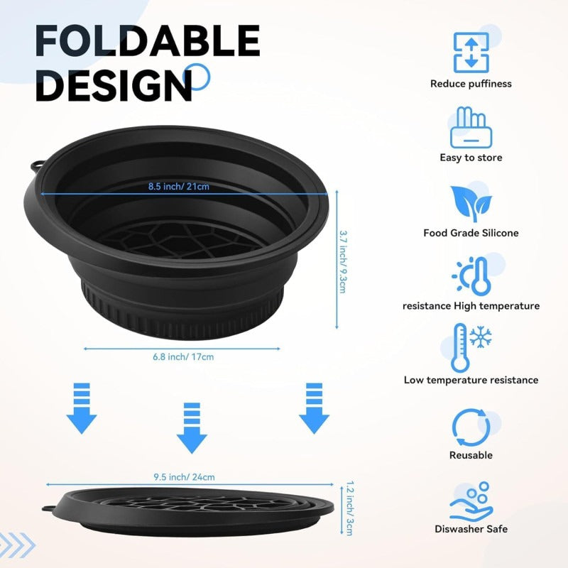 Silicone Facial Ice Bath Bowl with Built-In Ice Tray | Foldable Ice Facial & Cold Therapy Bowl