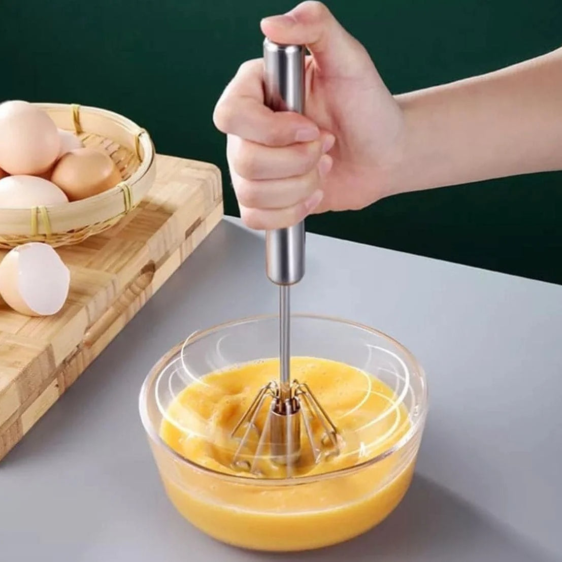 Manual Push Beater Stainless Steel Kitchen & Cooking view 3 - Nexusmart Pakistan