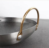 Mini Honeycomb Non-Stick Karahi 20cm – Heavy Duty Double Handle Wok Pan